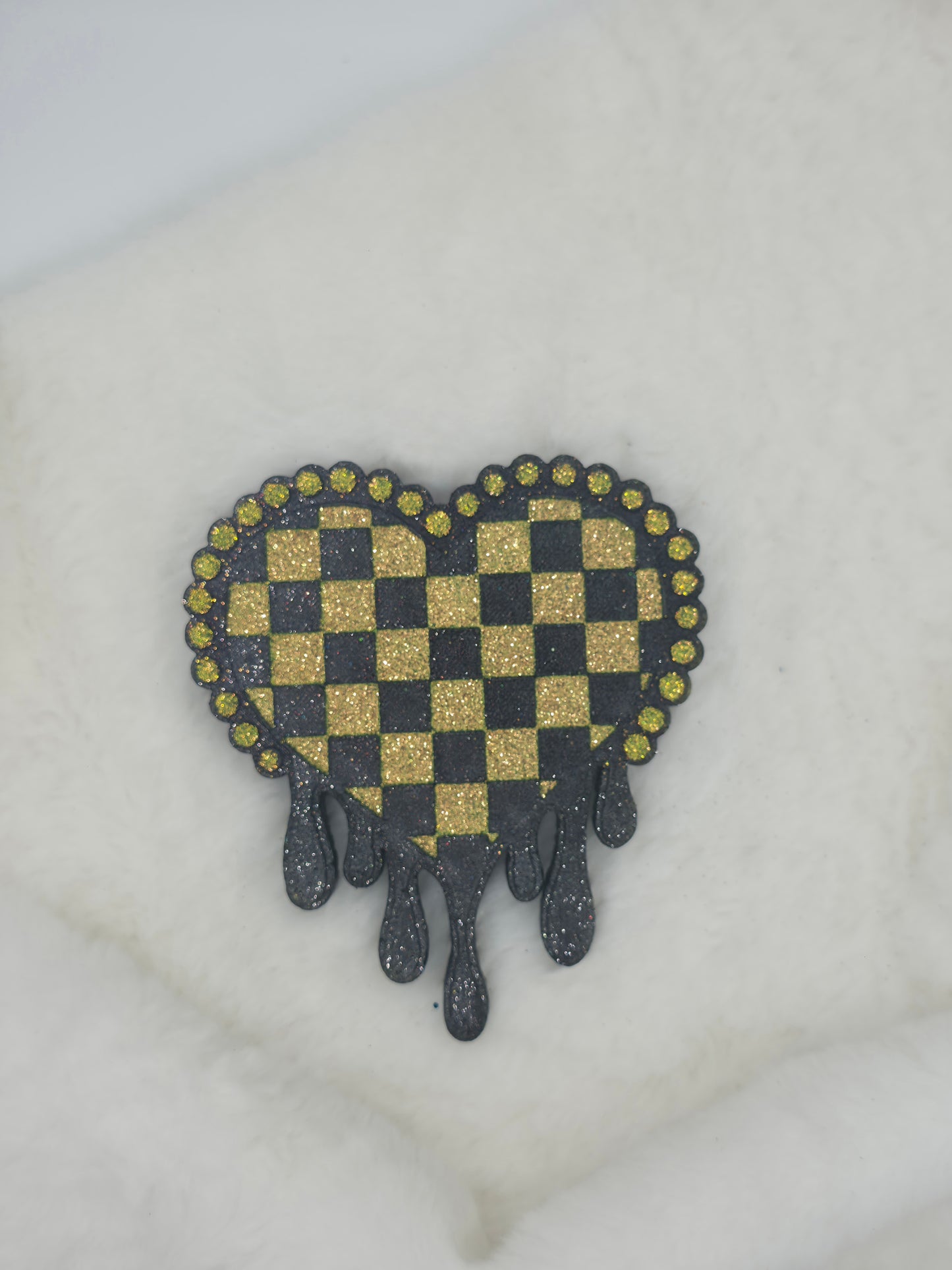 Drip checkered heart - RTS
