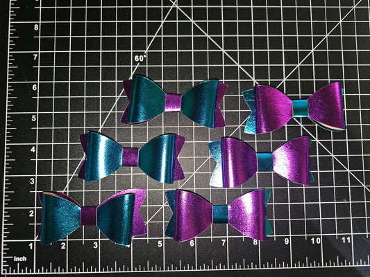 Gift tags Metallic teal/ purple