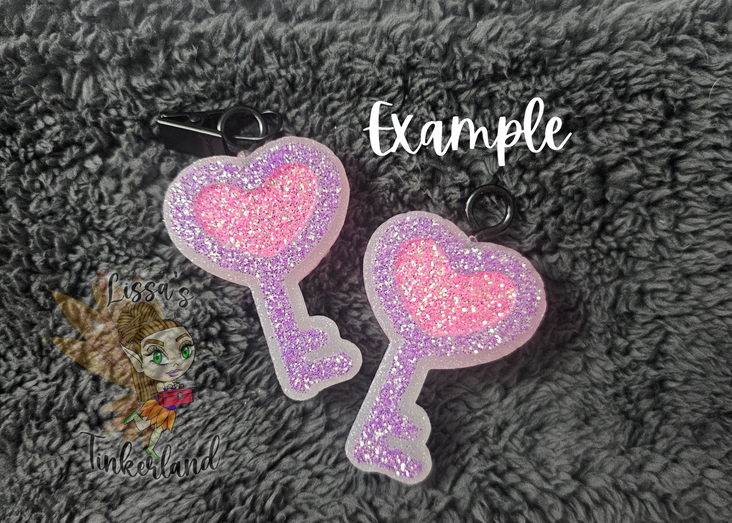 Key Heart- Custom Vent Clips