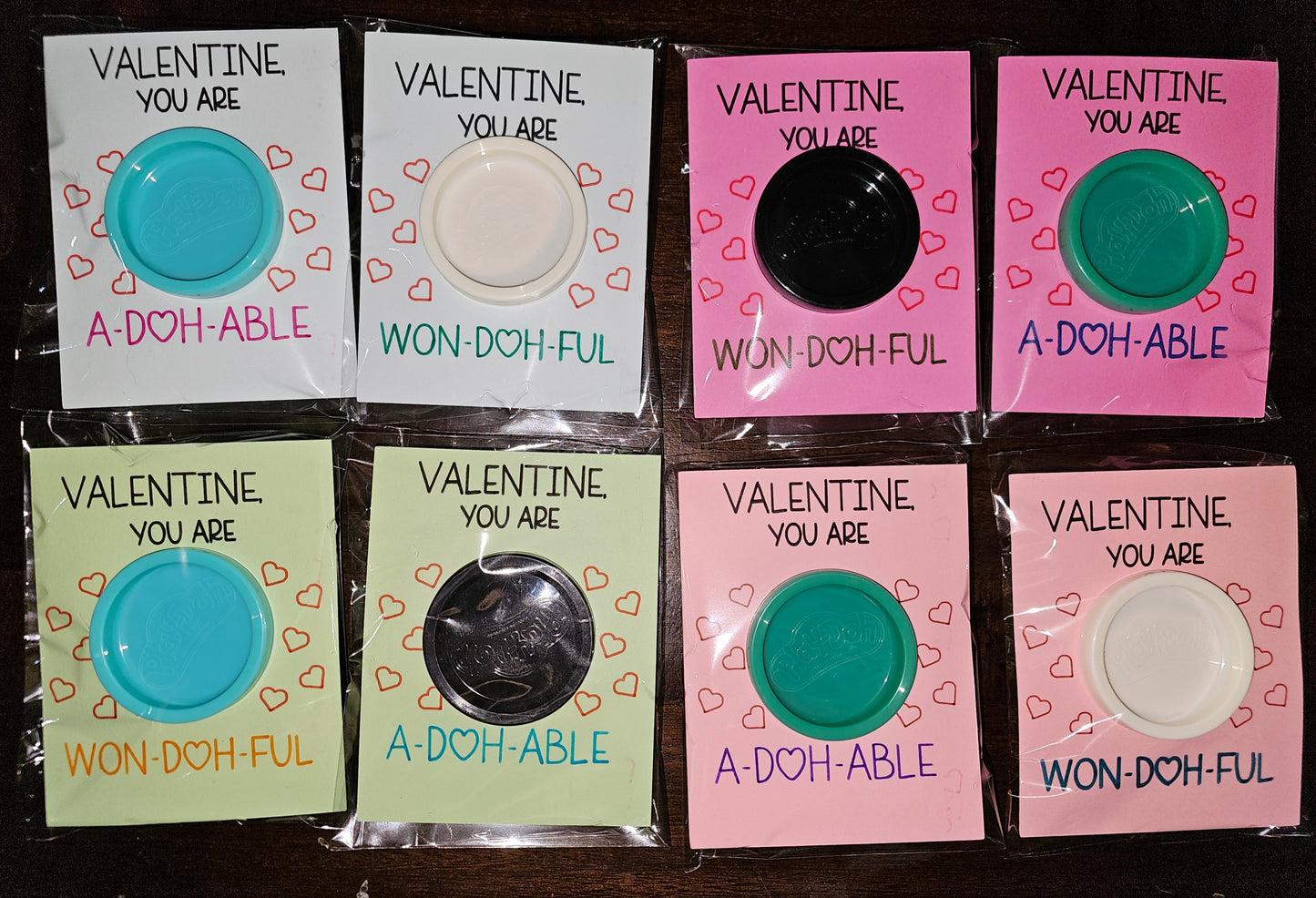 Play-doh Valentines cards