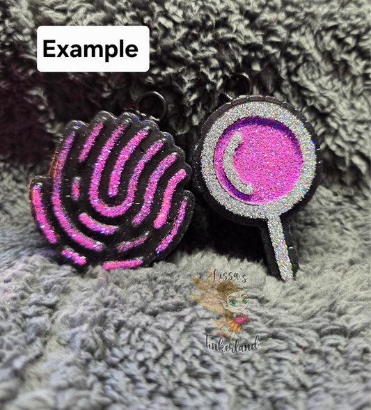 Finger Print/Magnifying Glass - Custom Vent Clips