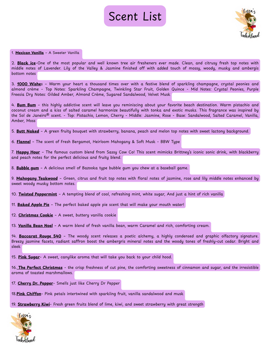 Scent List