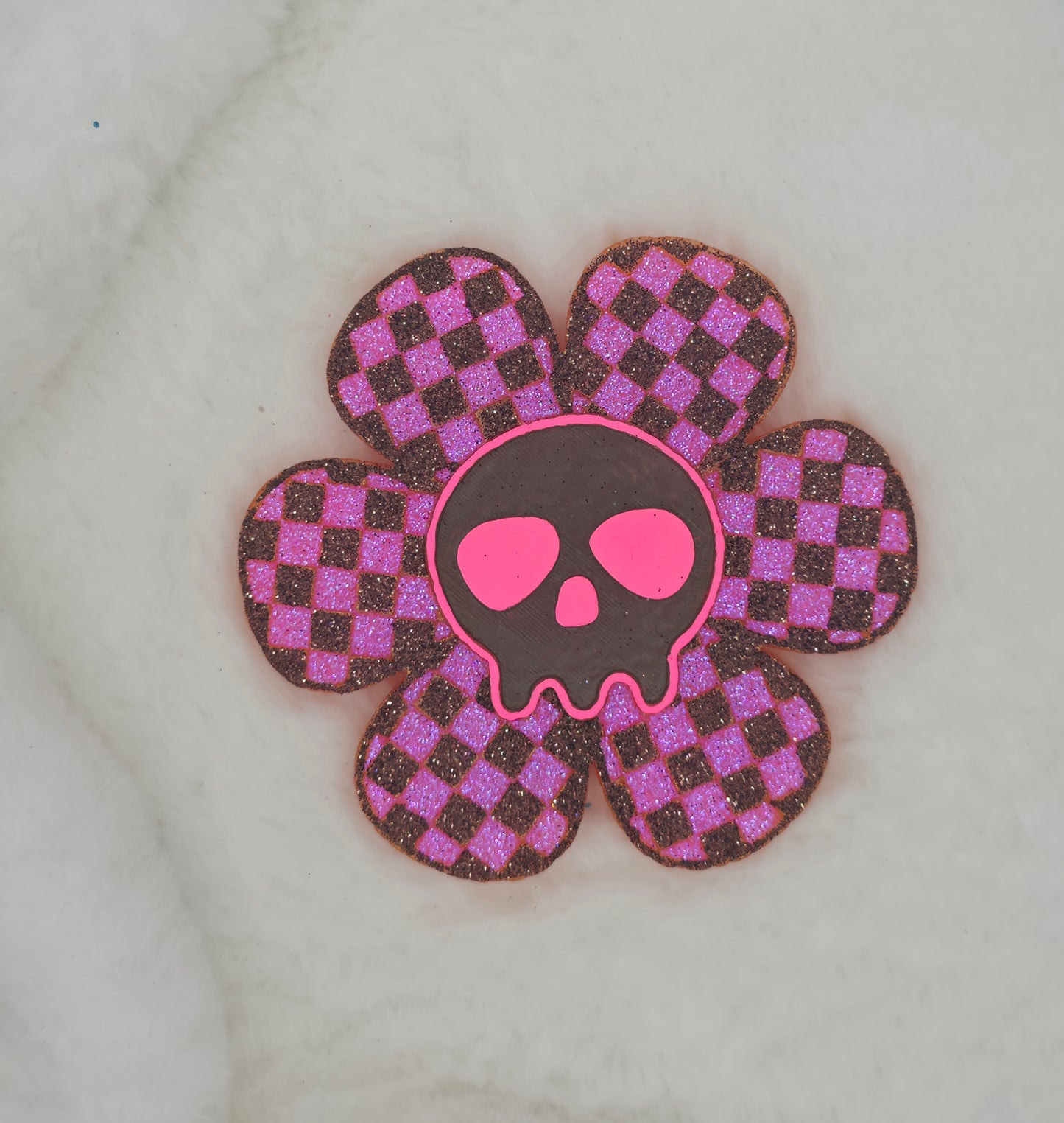 Checkered Flower Skull- RTS