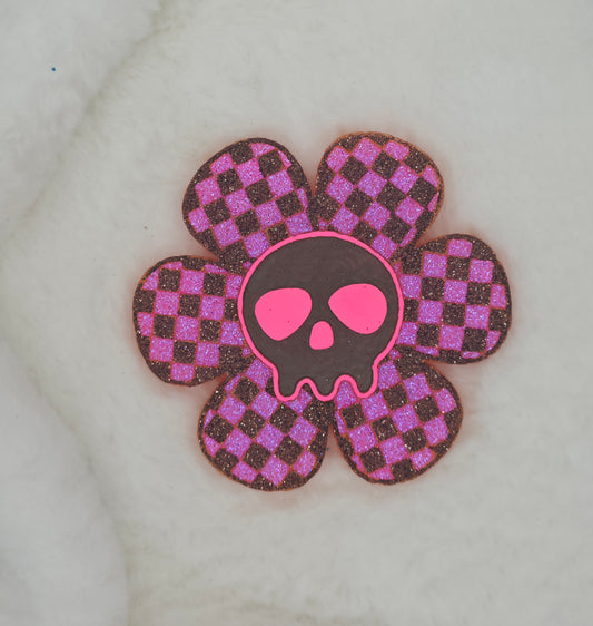 Checkered Flower Skull- RTS