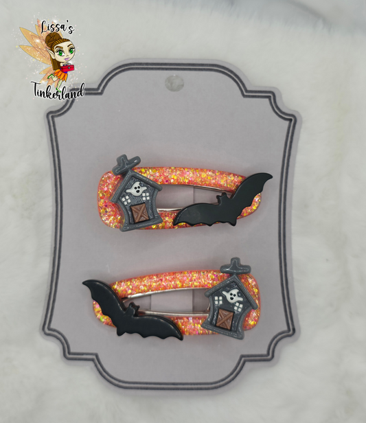 Haunted house hair clips