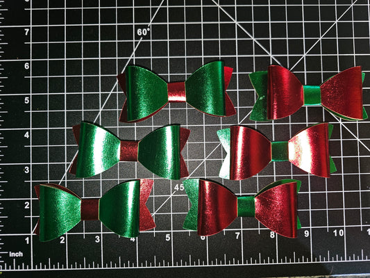 Gift bows metallic red/green